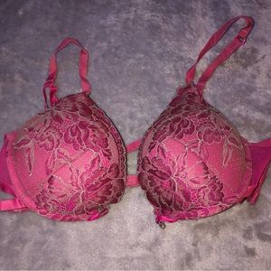 La senza pink double push up with a front closure bra 32B